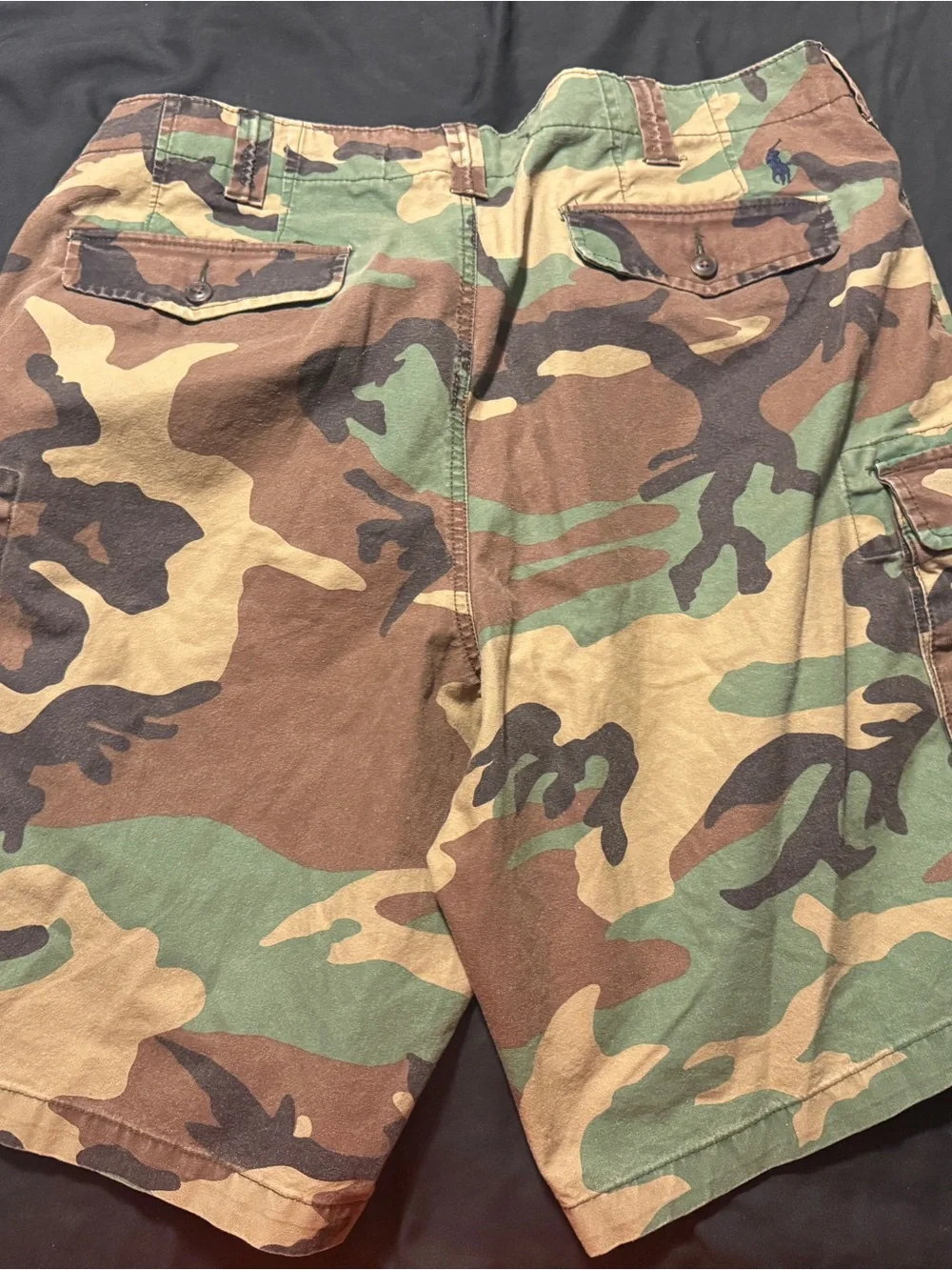 Polo by Ralph Lauren Men's Woodland Camo Cargo Shorts - Green & Brown - Picture 2 of 4